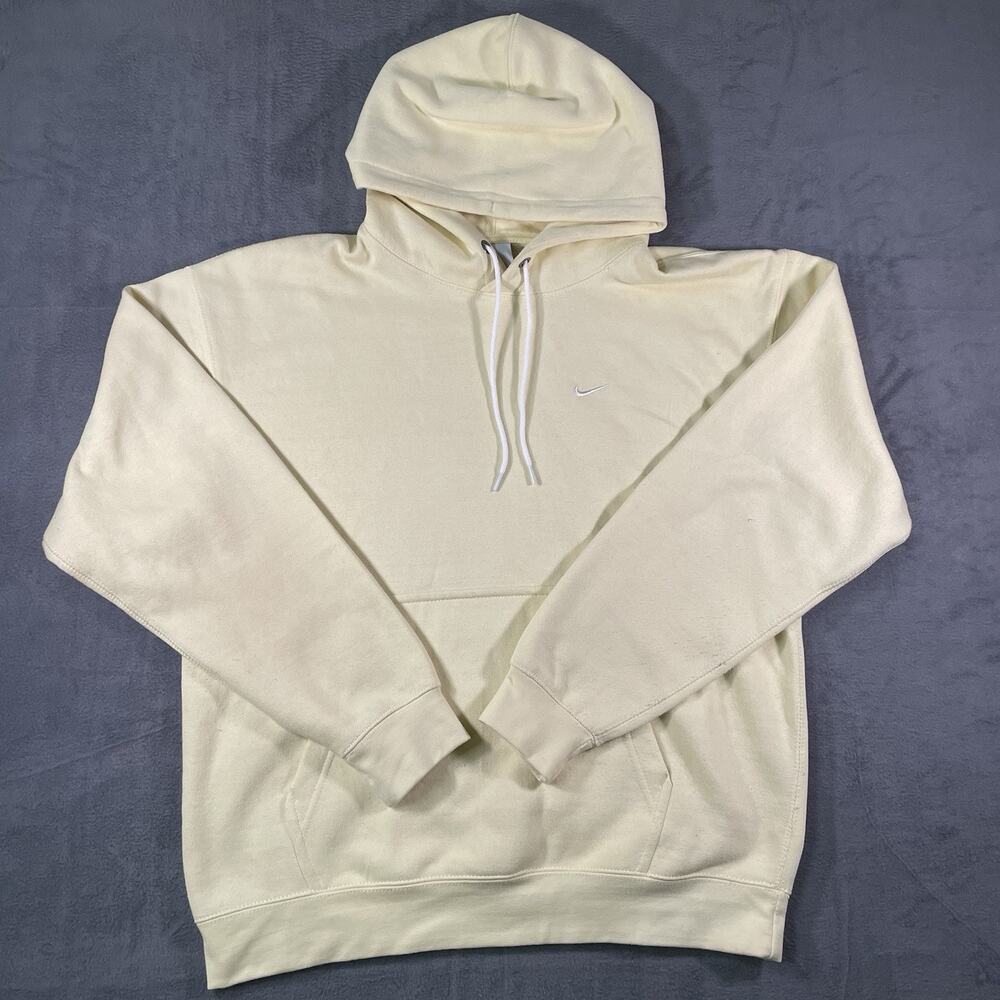 Men’s Nike Sportswear Fleece Sweatsuit Pale Yellow Hoodie Size M Joggers Size L - Picture 2 of 16